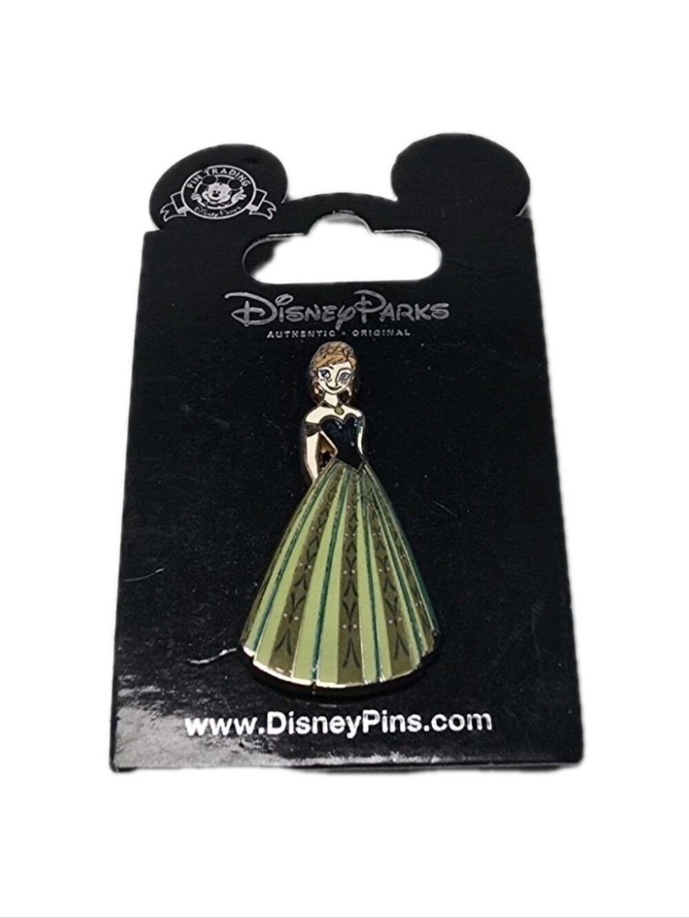 2014 Disney Frozen Collector Pin Anna Coronation Green Dress Pin